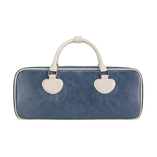Túi Xách Tay Nữ Find Kapoor Heart Double Bag 37 Crinkled Blue Ivory Màu Xanh - Túi xách - Vua Hàng Hiệu