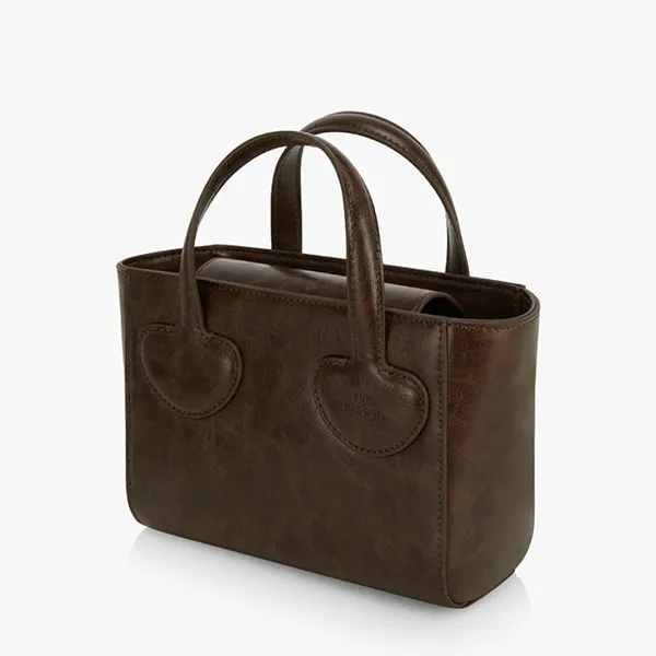 Túi Xách Tay Nữ Find Kapoor Heart Tote Bag 18 Crinkled Brown Màu Nâu - Túi xách - Vua Hàng Hiệu