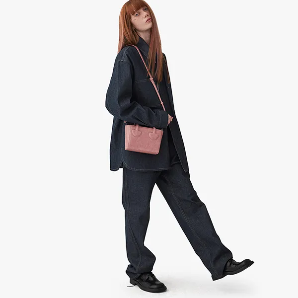 Túi Xách Tay Nữ Find Kapoor Heart Tote Bag 18 Crinkled Pink Màu Hồng - Túi xách - Vua Hàng Hiệu