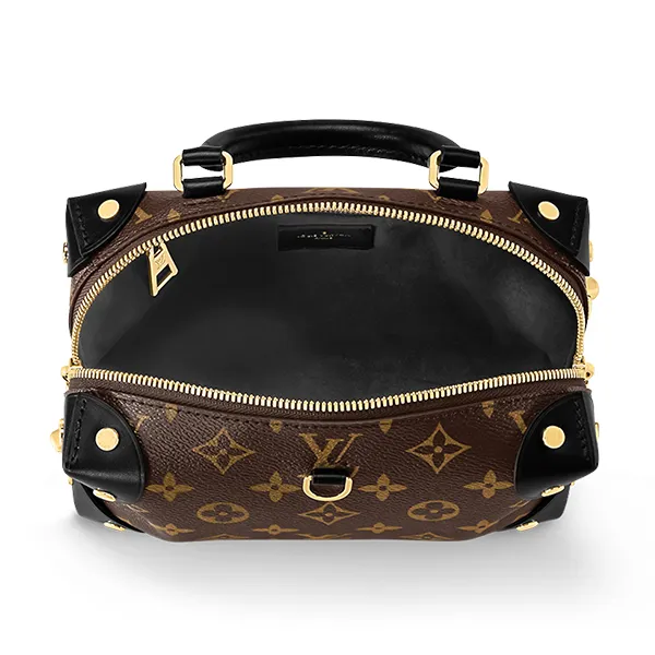 Túi Xách Tay Nữ Louis Vuitton LV Petite Malle Souple Monogram Bag M45571 Màu Nâu