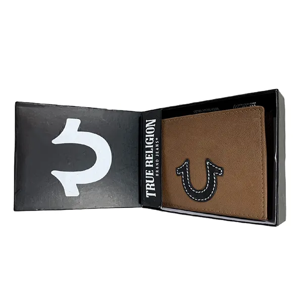 Ví Nam True Religion Leather Logo Wallet Màu Nâu - Túi xách - Vua Hàng Hiệu