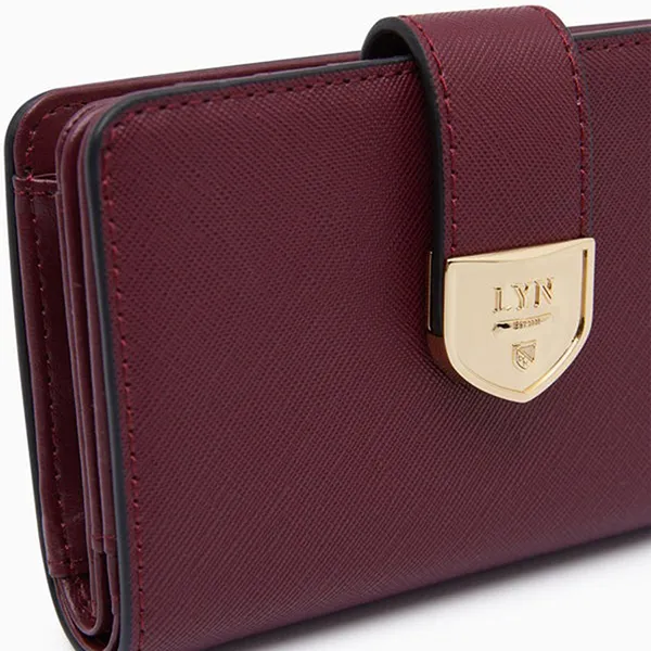Ví Nữ Lyn Athella Metal Short Wallets LL23FWS115 Red Màu Đỏ