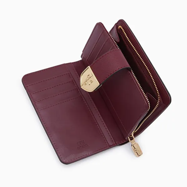 Ví Nữ Lyn Athella Metal Short Wallets LL23FWS115 Red Màu Đỏ