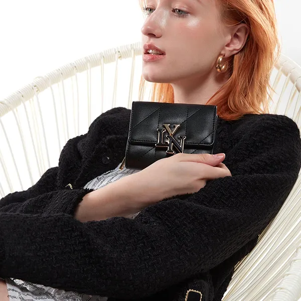 Ví Nữ Lyn Gaston Short Wallets LL23FWF001 Black Màu Đen