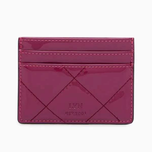 Ví Nữ Lyn Glossy Card Holder Wallets LL23WWF009 Pink Màu Hồng Đậm