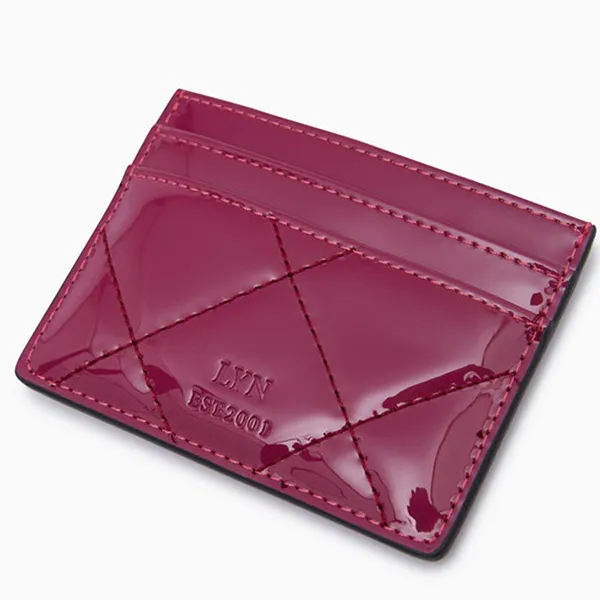 Ví Nữ Lyn Glossy Card Holder Wallets LL23WWF009 Pink Màu Hồng Đậm