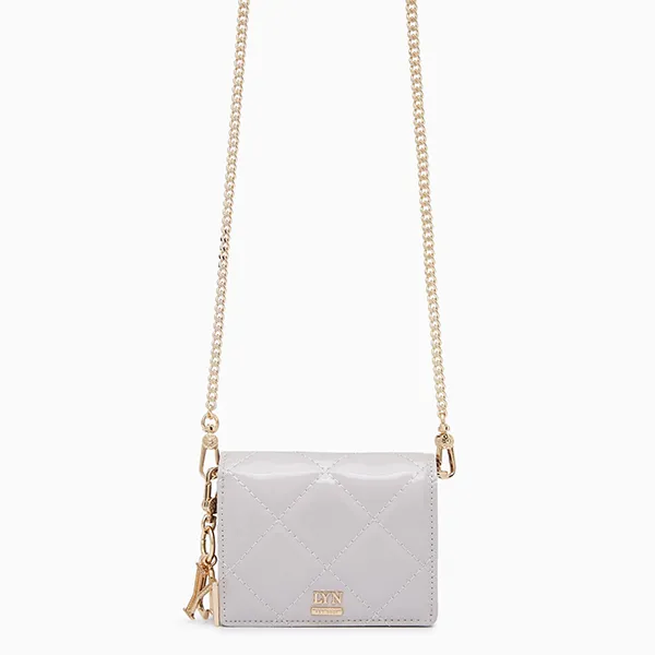 Ví Nữ Lyn Glossy Wallets On Chain LL23WWF007 Grey Màu Xám