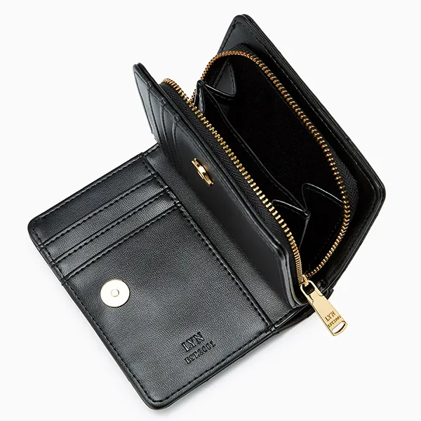 Ví Nữ Lyn Sesia Short Wallets Black LL23CWF024 Màu Đen - Túi xách - Vua Hàng Hiệu