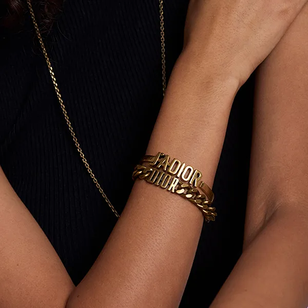 Vòng Đeo Tay Nữ Dior J’Adior Cuff Bracelet Màu Vàng Gold - Trang sức - Vua Hàng Hiệu