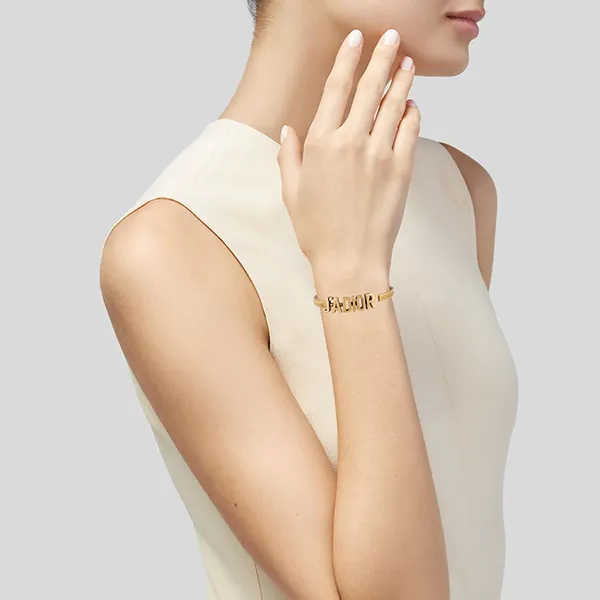 Vòng Đeo Tay Nữ Dior J’Adior Cuff Bracelet Màu Vàng Gold - Trang sức - Vua Hàng Hiệu