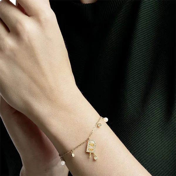 Vòng Đeo Tay Nữ Swarovski Ice Cream Bracelet 5465411 Màu Vàng