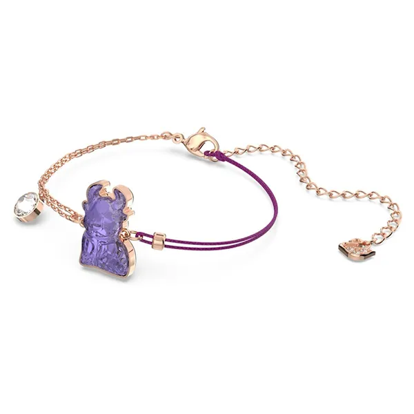 Vòng Đeo Tay Nữ Swarovski Chinese Zodiac Ox Braceleto 5599280 Màu Tím Vàng Hồng - Trang sức - Vua Hàng Hiệu
