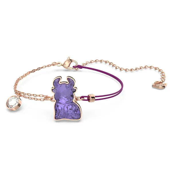 Vòng Đeo Tay Nữ Swarovski Chinese Zodiac Ox Braceleto 5599280 Màu Tím Vàng Hồng - Trang sức - Vua Hàng Hiệu