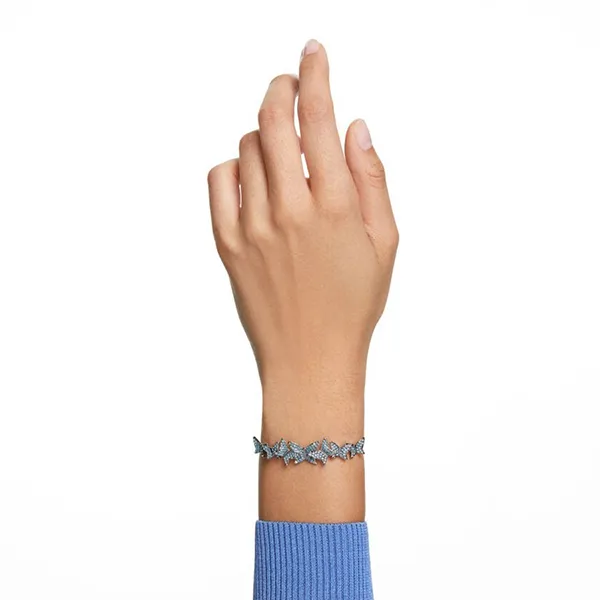 Vòng Đeo Tay Nữ Swarovski Lilia Bracelet Butterfly, Blue, Rhodium Plated 5662184 Màu Bạc Xanh