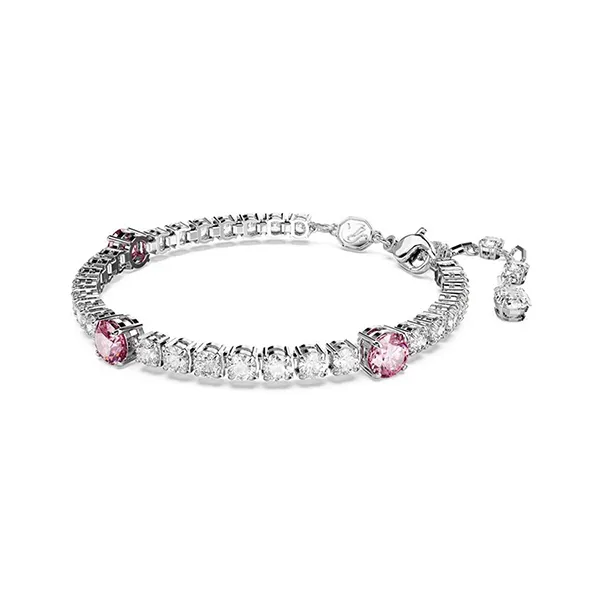 Vòng Đeo Tay Nữ Swarovski Pink Mixed Cuts Matrix Tennis Bracelet 5666421 Màu Bạc Hồng