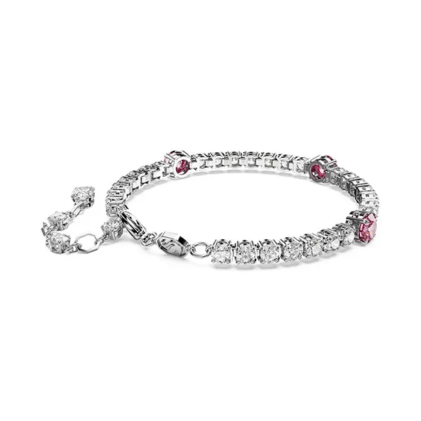 Vòng Đeo Tay Nữ Swarovski Pink Mixed Cuts Matrix Tennis Bracelet 5666421 Màu Bạc Hồng