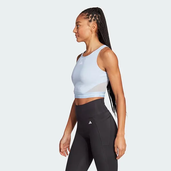 Áo Ba Lỗ Thể Thao Nữ Adidas Hyperglam Aeroready Tank Top IB2312 Màu Xanh Nhạt Size S