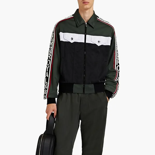 Áo Bomber Dolce & Gabbana Jacquard Trimmed Color Block Satin Jersey Track Jacket Phối Màu Size 44 - Thời trang - Vua Hàng Hiệu
