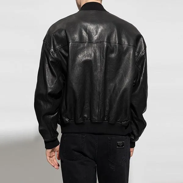 Áo Bomber Nam Dolce & Gabbana D&G Black Bomber Jacket G9ZM1L HULQ4-N0000 Màu Đen Size 48