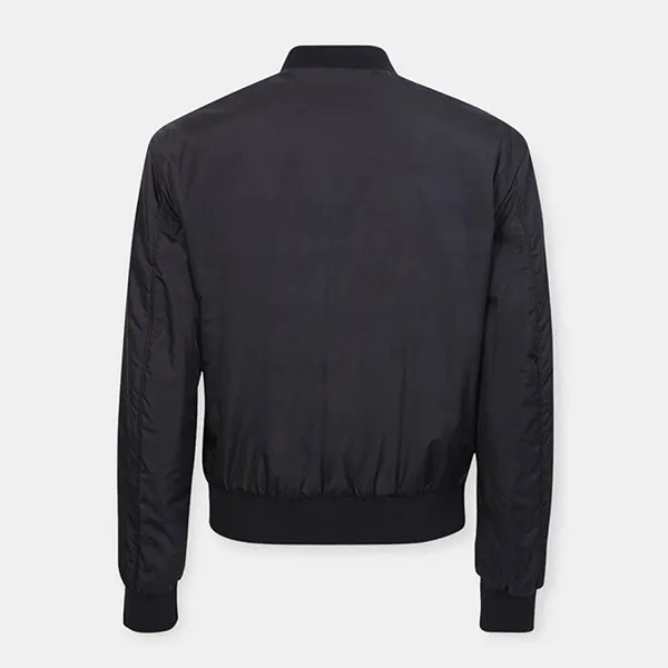 Áo Bomber Nam Dolce & Gabbana D&G Essentials Logo-Plaque Bomber Jacket G9ABPTG7F2JN0000 Màu Đen Size 46