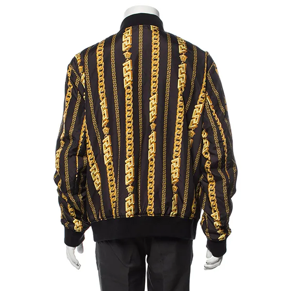 Áo Bomber Nam Versace Printed Jacket A89511S1A072975B000 Màu Đen Họa Tiết Vàng Size 46 - Thời trang - Vua Hàng Hiệu