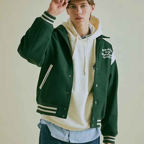 Áo Bomber WHOAU Varsity WHJJC4T24U Màu Xanh Green - Thời trang - Vua Hàng Hiệu
