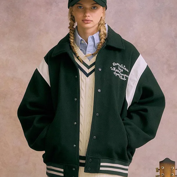Áo Bomber WHOAU Varsity WHJJC4T24U Màu Xanh Green - Thời trang - Vua Hàng Hiệu