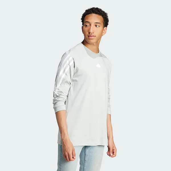 Áo Dài Tay Adidas Future Icons 3-Stripes Long Sleeve Tee IJ6390 Màu Xanh Nhạt