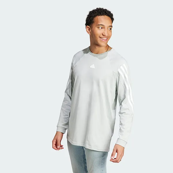 Áo Dài Tay Adidas Future Icons 3-Stripes Long Sleeve Tee IJ6390 Màu Xanh Nhạt