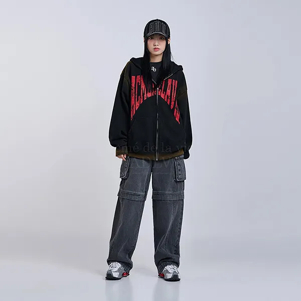 Áo Hoodie Acmé De La Vie ADLV Front Full Logo Spray Washing Màu Đen - Thời trang - Vua Hàng Hiệu