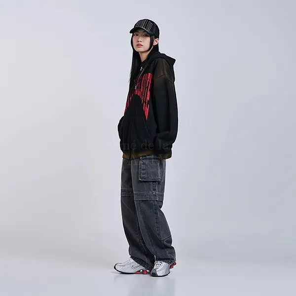 Áo Hoodie Acmé De La Vie ADLV Front Full Logo Spray Washing Màu Đen - Thời trang - Vua Hàng Hiệu