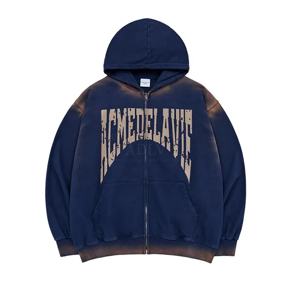 Áo Hoodie Acmé De La Vie ADLV Front Full Logo Spray Washing Màu Xanh Navy - Thời trang - Vua Hàng Hiệu