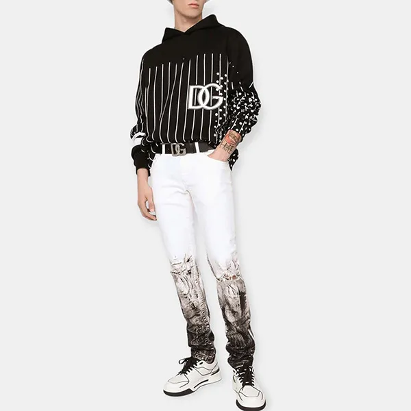 Áo Hoodie Nam Dolce & Gabbana D&G Black Printed Technical G9UP0T G7C9V S9000 Màu Đen - Thời trang - Vua Hàng Hiệu