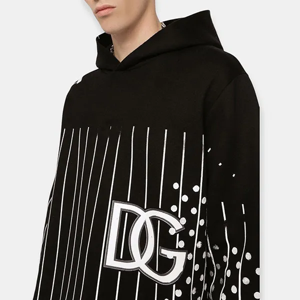 Áo Hoodie Nam Dolce & Gabbana D&G Black Printed Technical G9UP0T G7C9V S9000 Màu Đen - Thời trang - Vua Hàng Hiệu