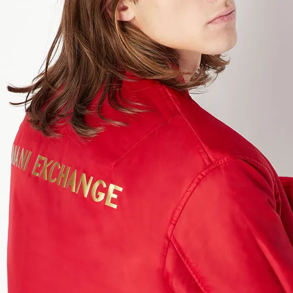 Áo Khoác Bomber Nam Armani Exchange Reversible Nylon Jacket Hai Mặt 3RZB38ZNUBZ12253 Màu Đen/Đỏ Size 44