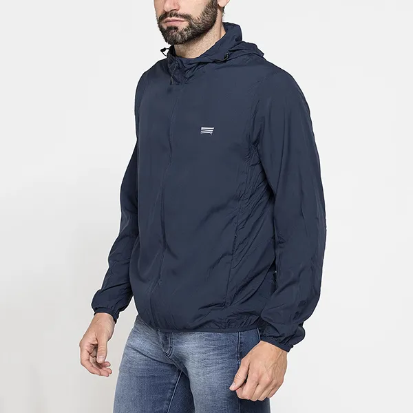 Áo Khoác Gió Nam Carrera Jeans Sporty Windproof Jacket 4071419A_687 Màu Xanh Than Size L