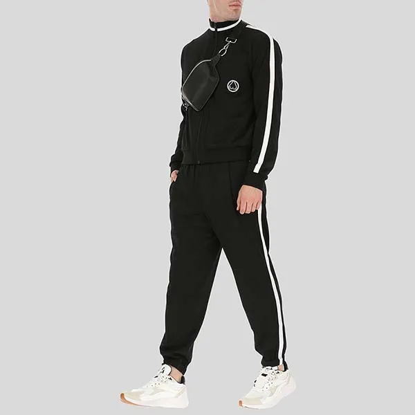 Áo Khoác Nam Alexander McQueen Logo-Embroidered Màu Đen Size 48