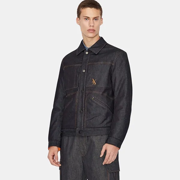 Áo Khoác Nam Armani Exchange 6KZBL2ZDCEZ85AT Màu Đen Cam (Mặc Hai Mặt) Size XS