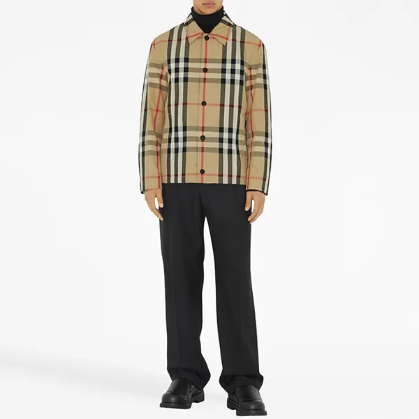 Áo Khoác Nam Burberry Check Nylon Jacket 8070347ARCHIVEBEIGE Màu Beige Size M - Thời trang - Vua Hàng Hiệu