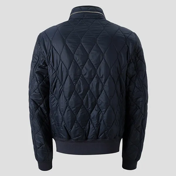 Áo Khoác Nam Burberry Quilted Collar Zipper 4036873 Màu Xanh Navy - Thời trang - Vua Hàng Hiệu