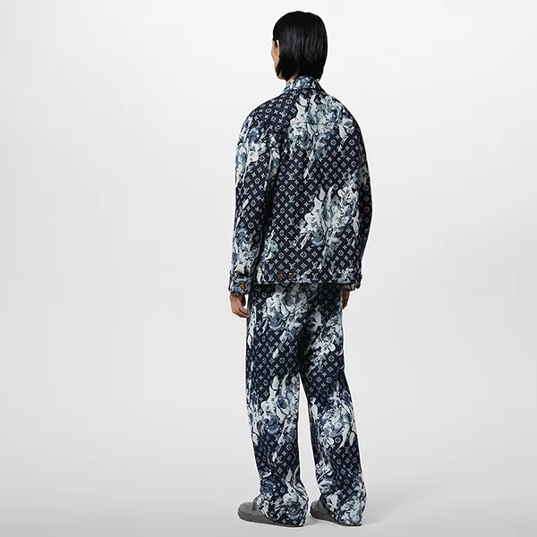 Áo Khoác Nam Louis Vuitton LV Monogram Printed 1AF752 Jacket Màu Xanh Denim - Thời trang - Vua Hàng Hiệu