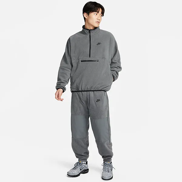 Áo Khoác Nam Nike Club Fleece+ Men's 1/2-Zip Fleece Top DX0526-068 Màu Xám Size S