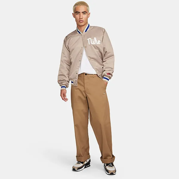Áo Khoác Nam Nike Dugout Men's Loose Satin Jacket FQ7970 247 Màu Kaki Size S - Thời trang - Vua Hàng Hiệu