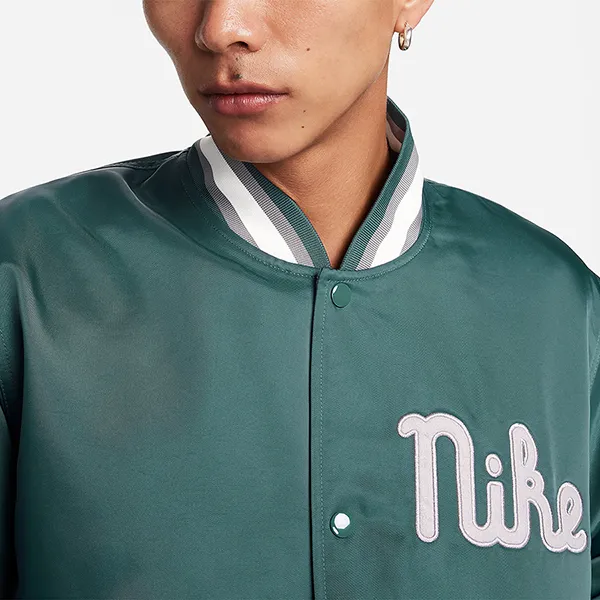 Áo Khoác Nam Nike Dugout Men's Loose Satin Jacket FQ7970-328 Màu Xanh Size S