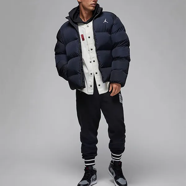 Áo Khoác Nam Nike Jordan Essential Poly Puffer Jacket FB7332-010 Màu Đen Size S - Thời trang - Vua Hàng Hiệu