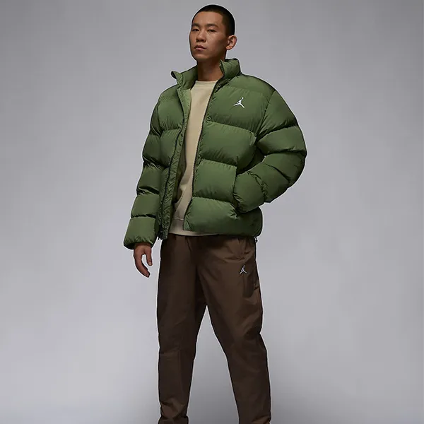 Áo Khoác Nam Nike Jordan Essential Poly Puffer Jacket FB7332-340 Màu Xanh Olive Size S - Thời trang - Vua Hàng Hiệu