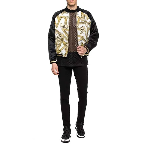 Áo Khoác Nam Versace Jeans Couture Multicolour Bomber Jacket With A Printed Pattern Màu Đen Vàng Size 48 - Thời trang - Vua Hàng Hiệu