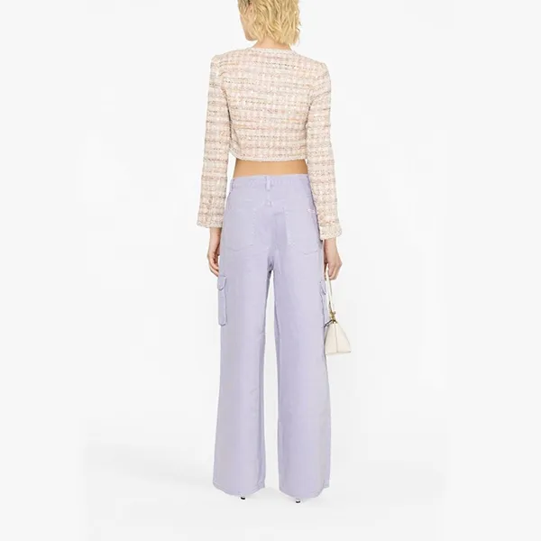 Áo Khoác Nữ Self-Portrait Pink Sequin Boucle Jacket Màu Hồng Nhạt Size 6UK - Thời trang - Vua Hàng Hiệu