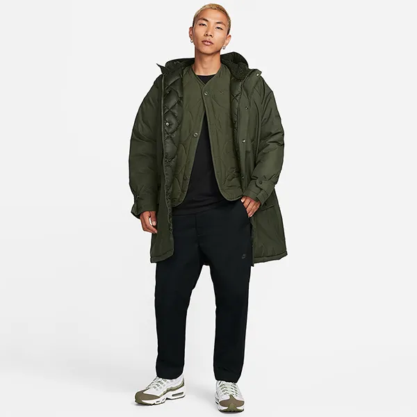 Áo Khoác Parka Nam Nike Men's Insulated FB7588-325 Màu Xanh Rêu Size L - Thời trang - Vua Hàng Hiệu