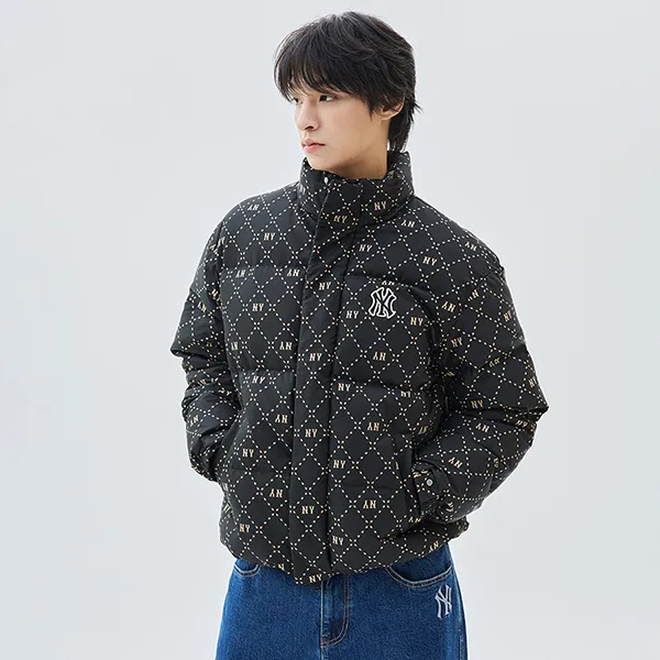 Áo Khoác Phao MLB Jacquard Monogram New York Yankees 3ADJM0536-50BKS Màu Đen Size S